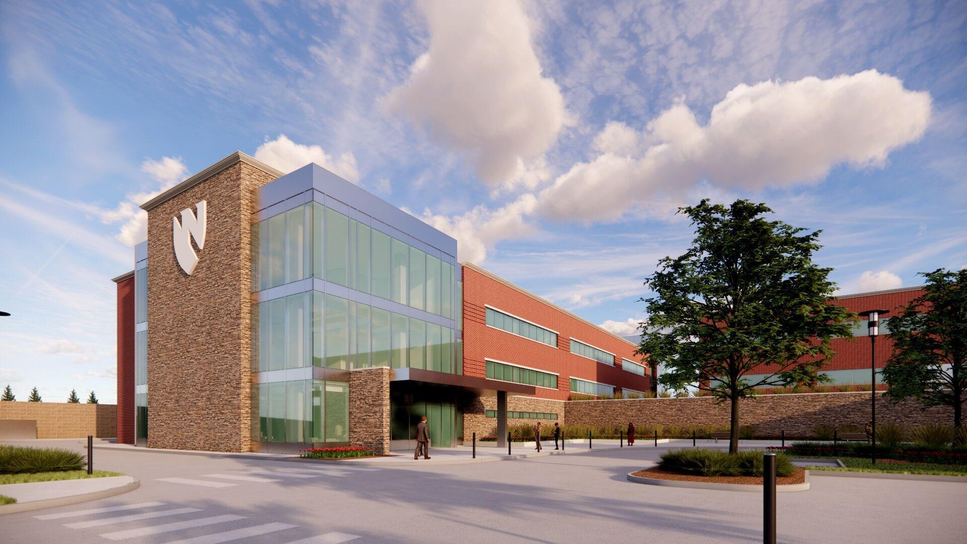 A digital rendering of the new Nebraska Medicine building.