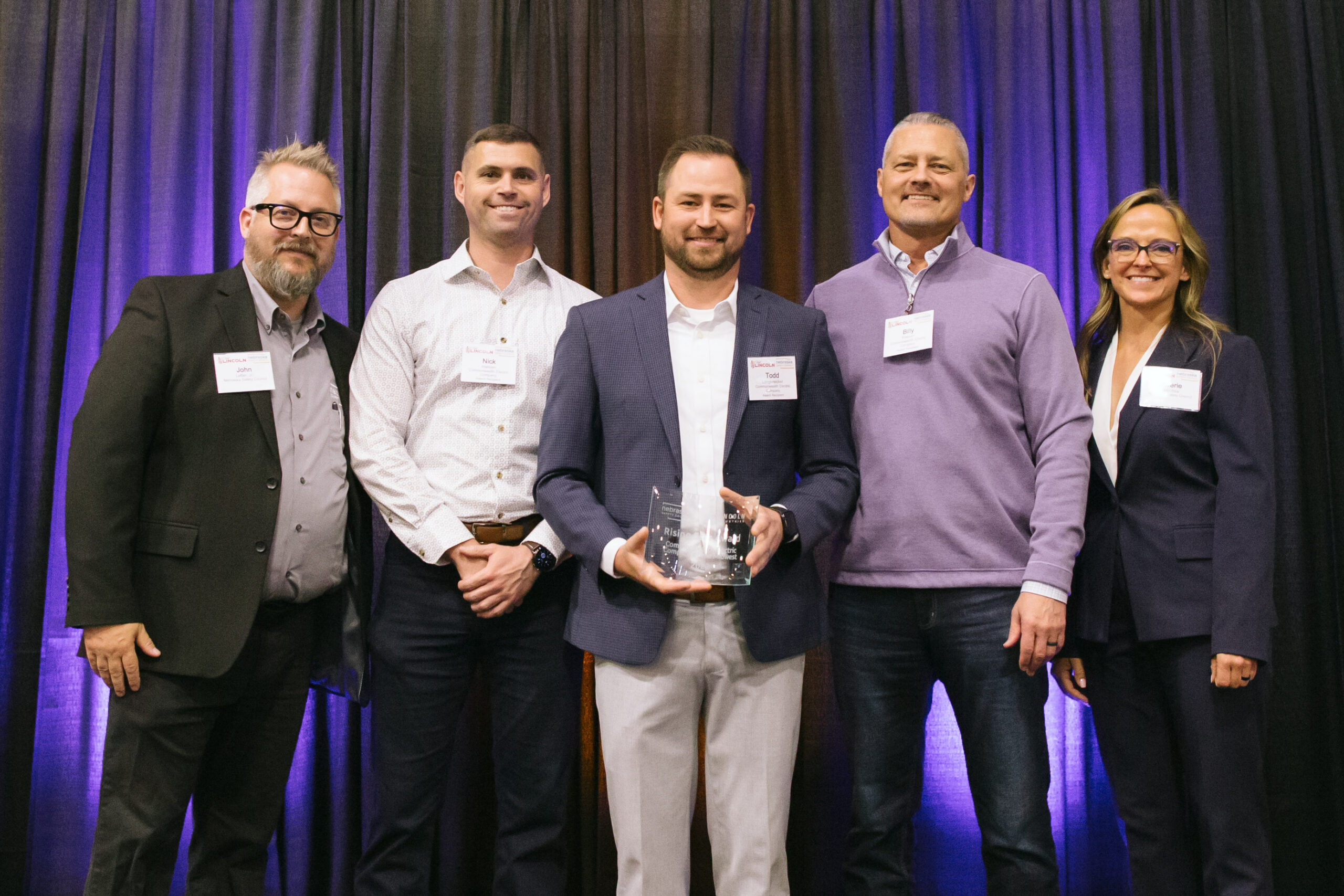 L-R: John M. Lefler, Jr., Nick Hansen, Todd Longenecker, Billy Friesen, Valerie Haschke