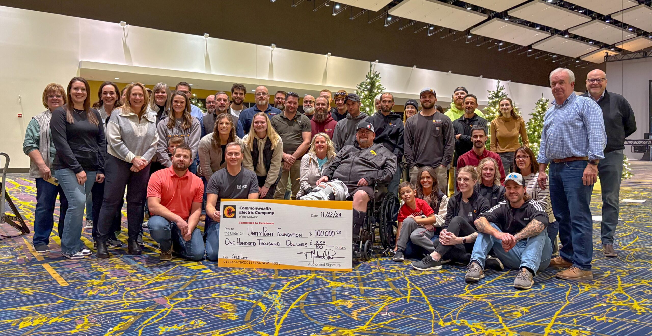 Commonwealth Electric Company of the Midwest Donates $100,000 to Support Blank Children’s Hospital’s Child Life Program