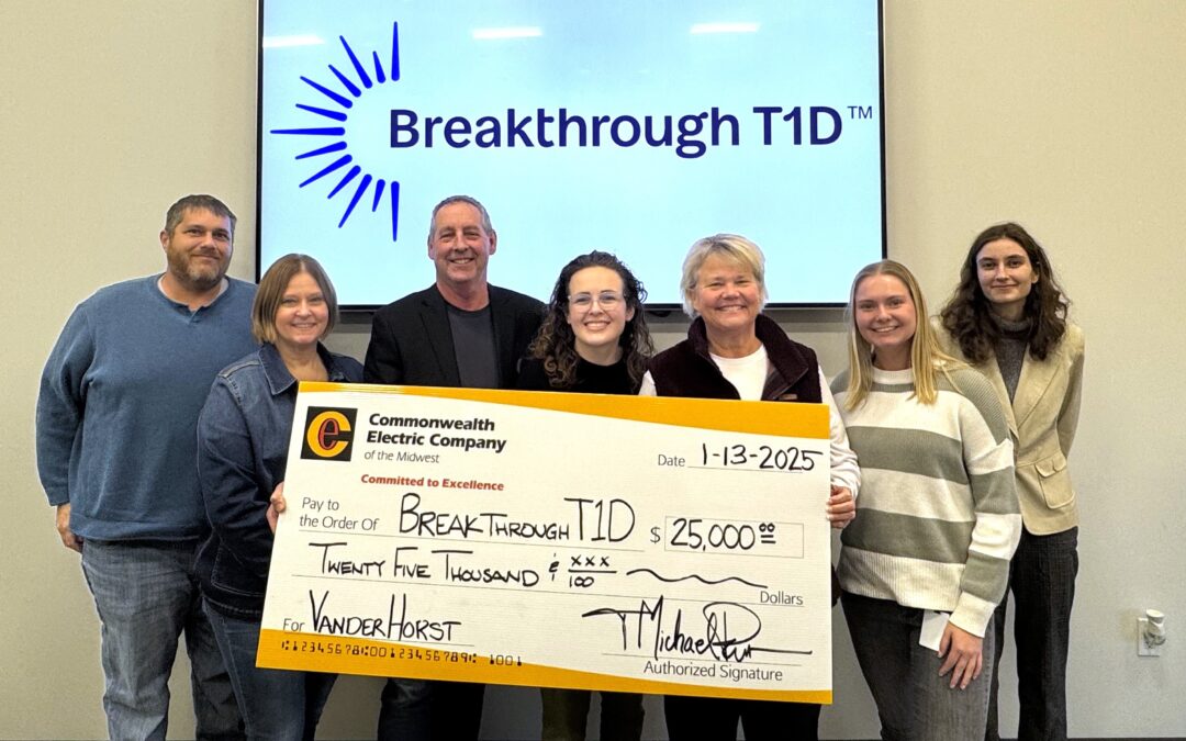 Commonwealth Electric Company of the Midwest Donates $25,000 to Breakthrough T1D, Formerly JDRF