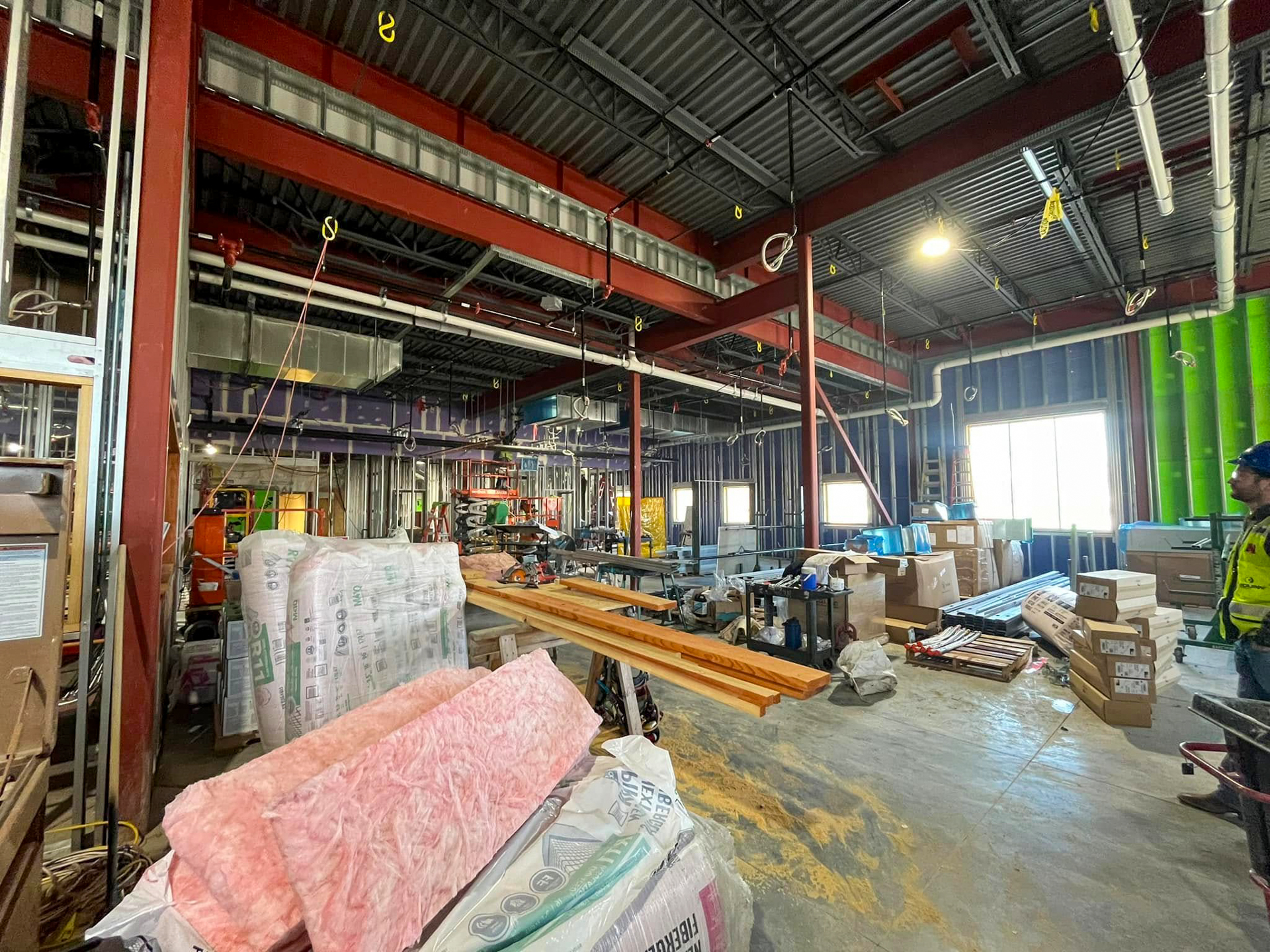 An image of Butler County Health Hospital during phase three of the renovation.